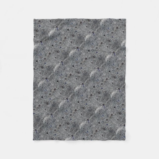 Geologie-Granit-Grau mit blauen Details Fleecedecke (Vorderseite)