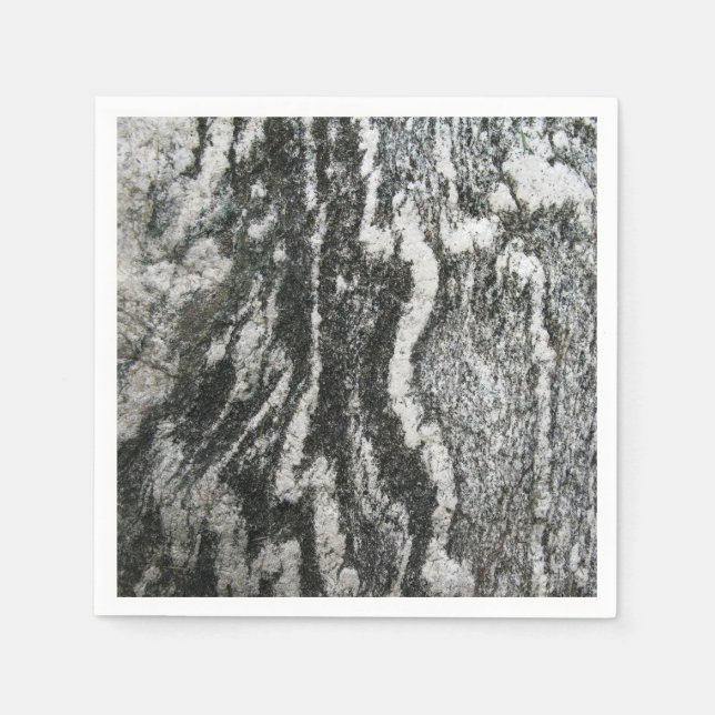 Geologie-Graurock mit Felinmuster Serviette (Vorderseite)