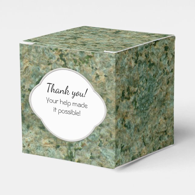 Geologie Green Rock Textur Label mit beliebigem Te Geschenkschachtel (Vorderseite)