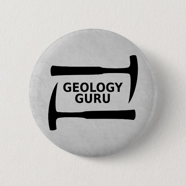 Geologie-Guru-Knopf Button (Vorderseite)