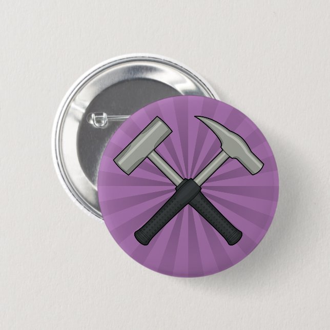 Geologie Hammers mit Sunburst Button (Vorne & Hinten)
