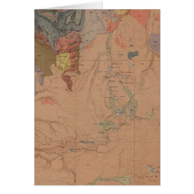 Geologie Karte, Yellowstone National Part, Wyoming (Vorne)