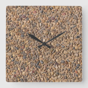 Geologie-Kiesel schaukelt Natur-Foto Quadratische Wanduhr