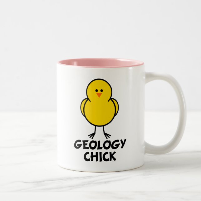 Geologie-Küken Zweifarbige Tasse (Rechts)
