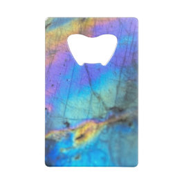 Geologie Labradorite Stone Farbiges Kristallmuster Geldbeutel Flaschenöffner