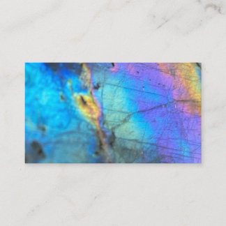 Geologie Labradorite Stone Farbiges Kristallmuster Visitenkarte