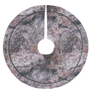 Geologie-Pinkish Felsen-Beschaffenheit Polyester Weihnachtsbaumdecke