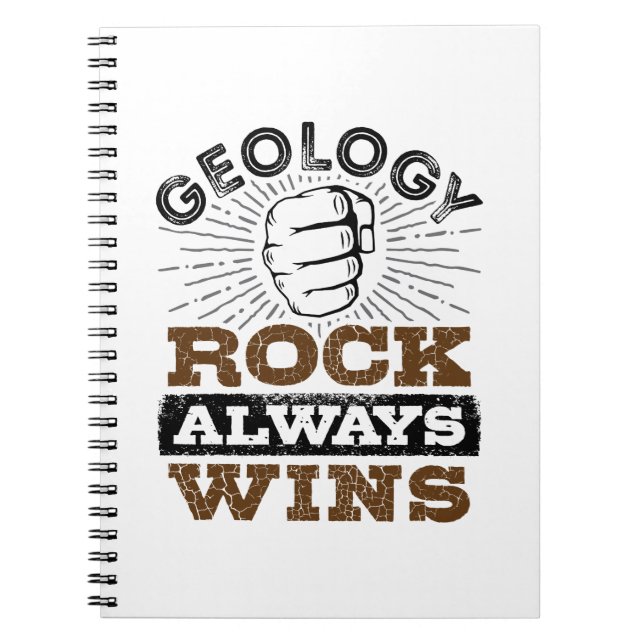 Geologie Rock gewinnt immer Notizblock (Vorderseite)