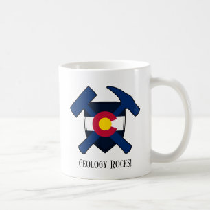 "Geologie Rocks" Colorado State Flag Hammer Logo Kaffeetasse