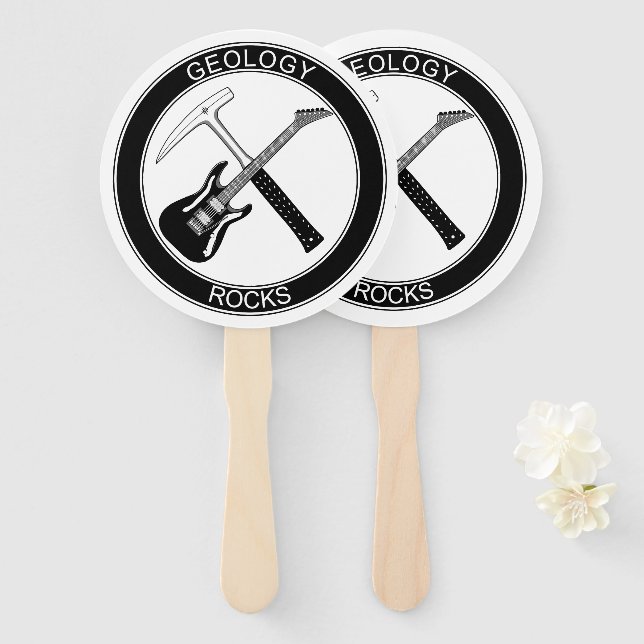 Geologie Rocks Set von Handfans Fächer (Vorne und Hinten)
