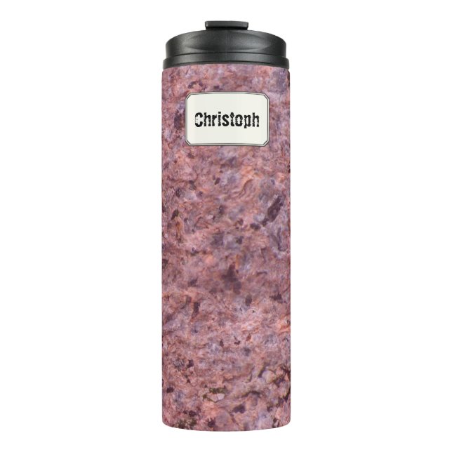 Geologie-rosa Felsen-Beschaffenheits-individueller Thermosbecher (Vorderseite)