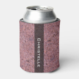 Geologie Rosa Rock Textur mit Namen Dosenkühler