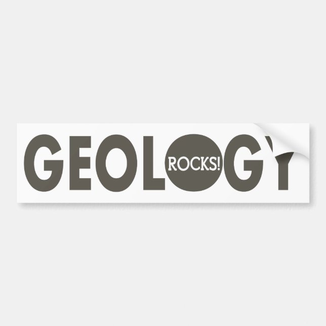 Geologie schaukelt Slogan Autoaufkleber (Vorne)