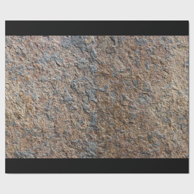 Geologie-Schiefer-Stein-rustikale Beschaffenheit Geschenkpapier (Saum)