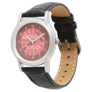 Geologie-Steine! Hammer-Abzeichen Armbanduhr