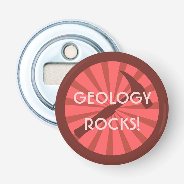Geologie-Steine! Hammer-Abzeichen Flaschenöffner (Vorderseite)