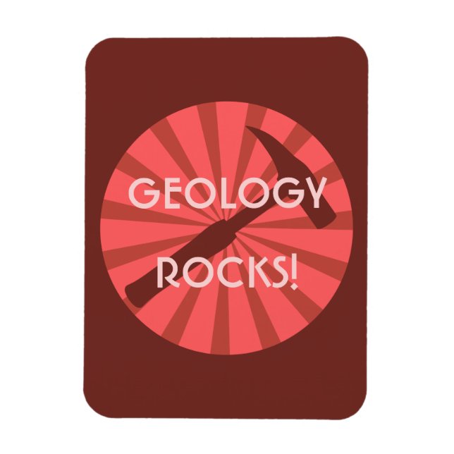 Geologie-Steine! Hammer-Abzeichen Magnet (Vertikal)