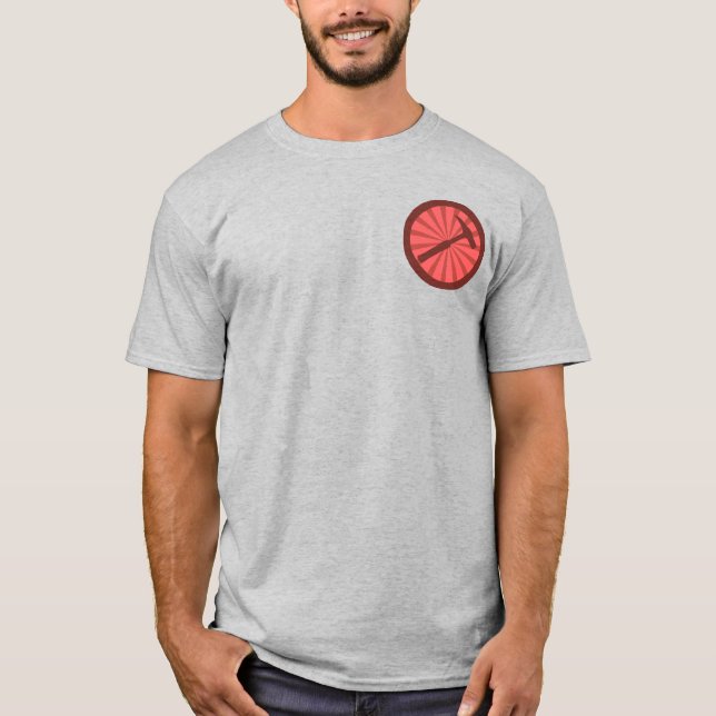 Geologie-Steine! Hammer-Abzeichen T-Shirt (Vorderseite)