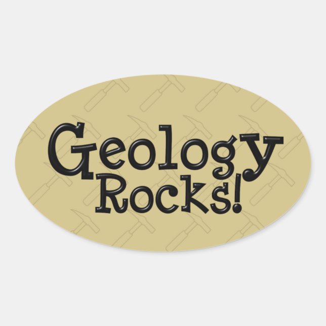 Geologie-Steine! Ovaler Aufkleber (Vorderseite)