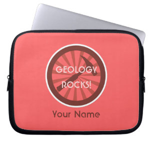 Geologie-Steine! Rock-Hammer-Logo mit Namen Laptopschutzhülle