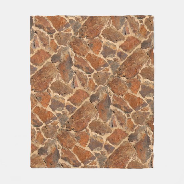 Geologie-Steinwand-Struktur-Foto-warmes Goldenes Fleecedecke (Vorderseite)
