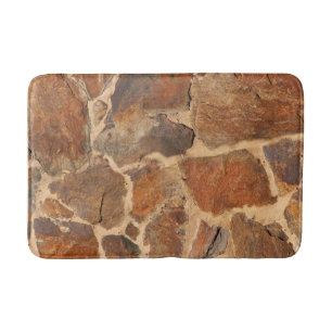 Geologie-Steinwand-Struktur-goldene Orange Badematte