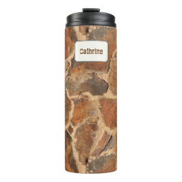 Geologie-Steinwand-Struktur-individueller Name Thermosbecher
