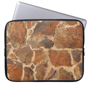 Geologie-Stonewall-Muster-warmes Goldenes Laptopschutzhülle