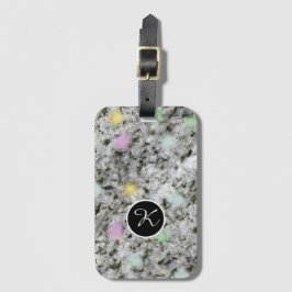 Geologie Sweet Pastel Rock Textur Custom Monogram Gepäckanhänger