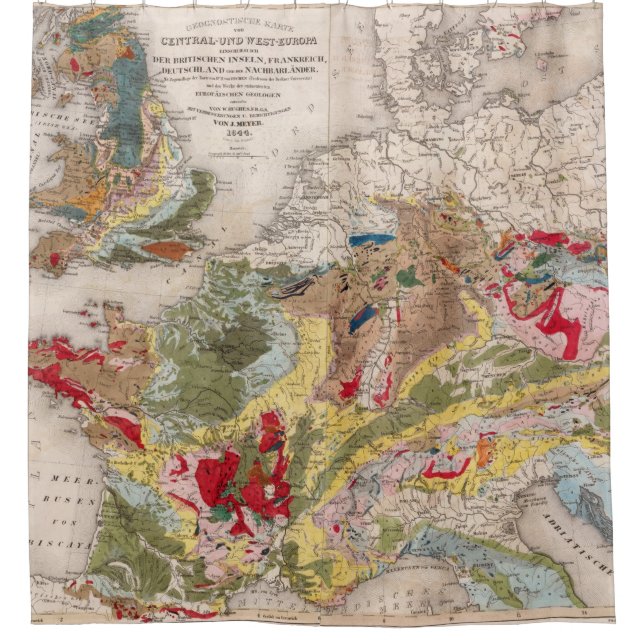 Geologie von Europa Duschvorhang (Vorderseite)