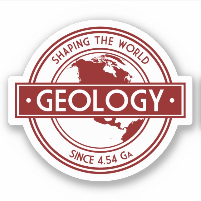 Geologie- Weltgestalt seit 4,54 Ga (NA Ver.) Aufkleber (Vorderseite)