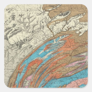 Geologische Formationen Quadratischer Aufkleber