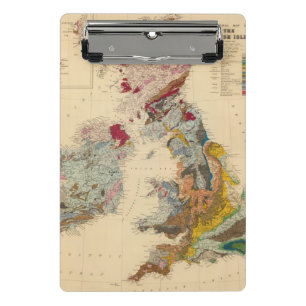 Geologische Karte, britische Inseln Mini Klemmbrett