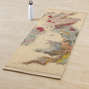 Geologische Karte, britische Inseln Yogamatte