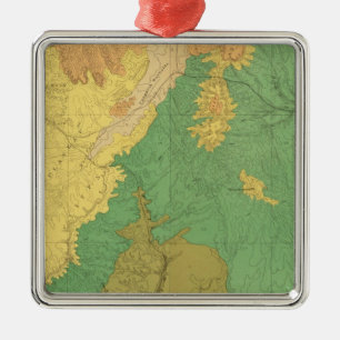 Geologische Karte der mesozoischen Terrassen Silbernes Ornament