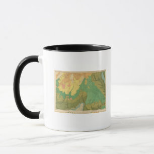 Geologische Karte der mesozoischen Terrassen Tasse