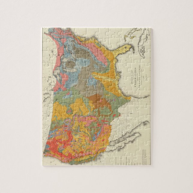 Geologische Karte der USA (Vertikal)