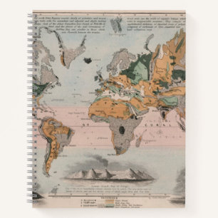 Geologische Karte der Welt Notizbuch