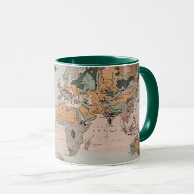 Geologische Karte der Welt Tasse (VorderseiteRechts)