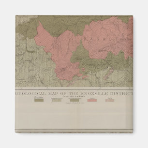 Geologische Karte des Bezirks Knoxville Magnet