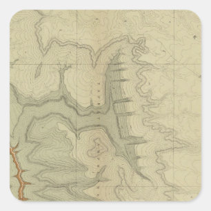 Geologische Karte des Südens Quadratischer Aufkleber