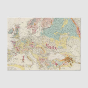 Geologische Karte Europa Seidenpapier