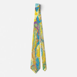 Geologische Karte Nordwest Kolumbien Neck Tie Krawatte