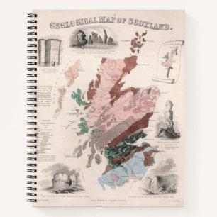 Geologische Karte Schottlands Notizbuch