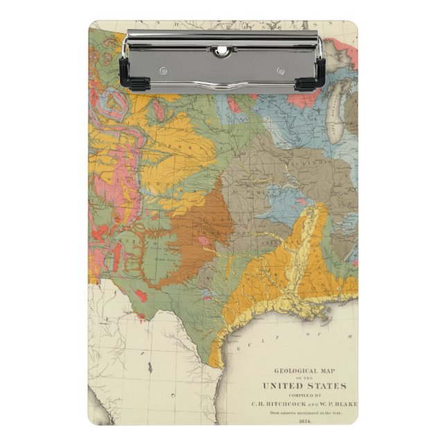 Geologische Karte US Mini Klemmbrett (Vorderseite)