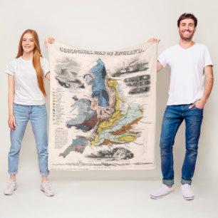 Geologische Karte von England Fleecedecke