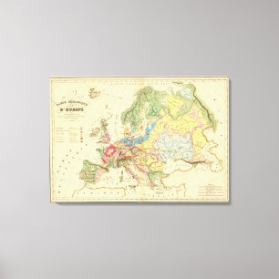 Geologische Karte von Europa Leinwanddruck