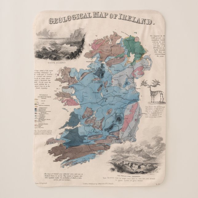 Geologische Karte von Irland Sherpadecke (Vorderseite)