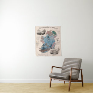 Geologische Karte von Irland Wandteppich