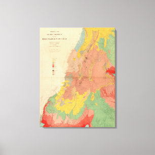 Geologische Karte von Utah Leinwanddruck
